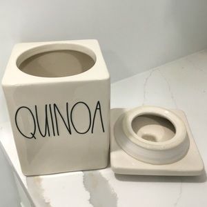 Rae Dunn QUINOA Ceramic Canister With Lid NEW